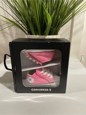 Converse Kids Pink & White High-Top Sneakers